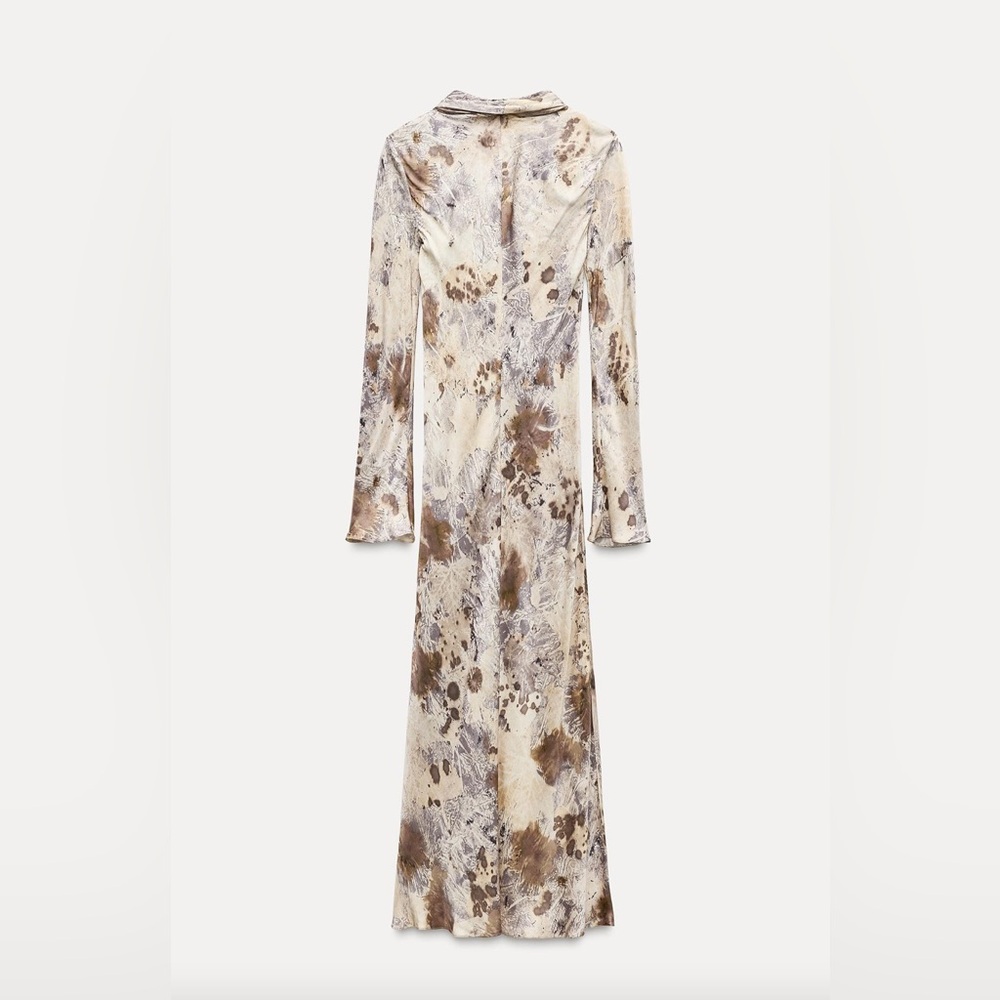 Zara ZW Collection Silky Animal Printed Dress - Picture 5 of 5